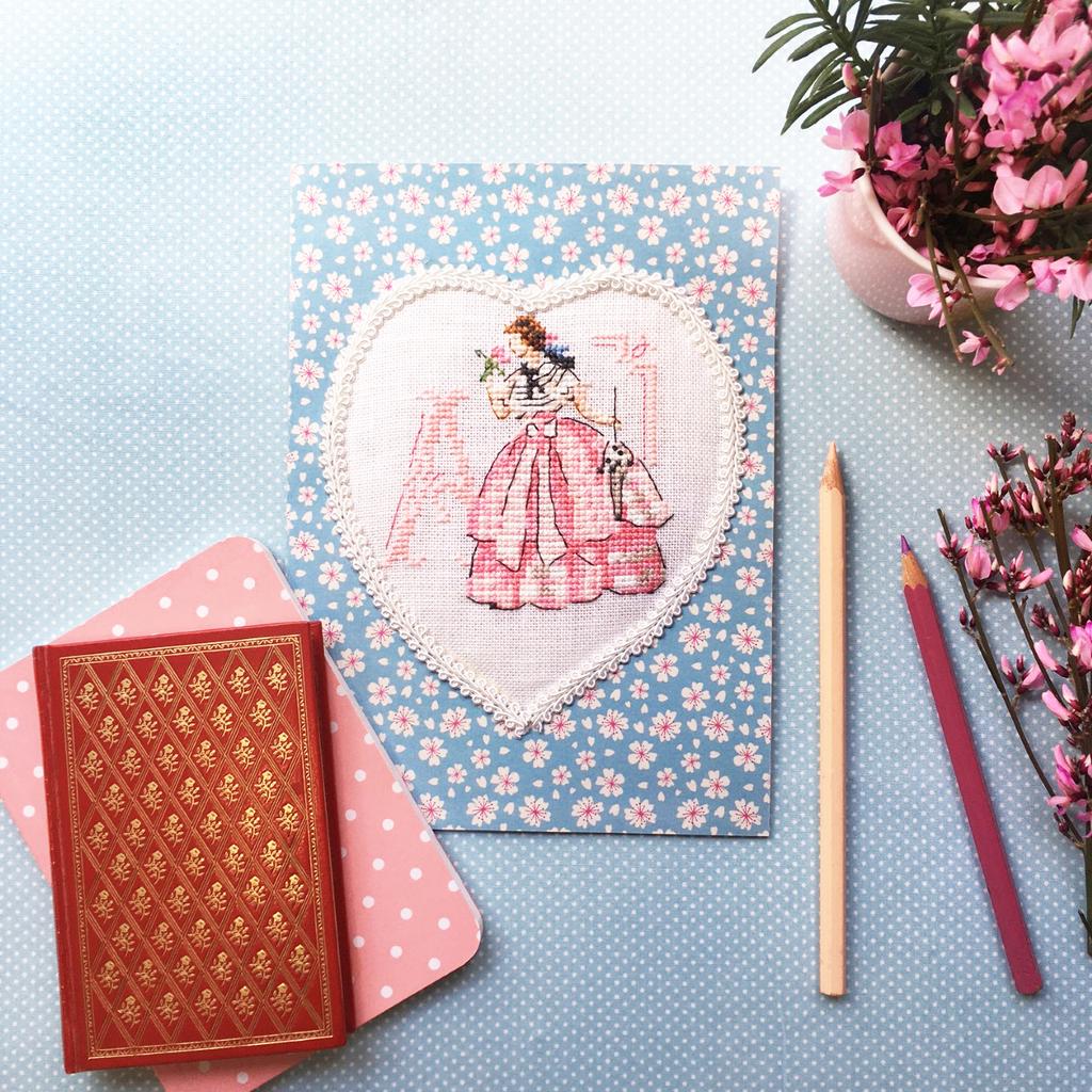 Carte Rêve de Crinoline, Création Point de Croix n°090
