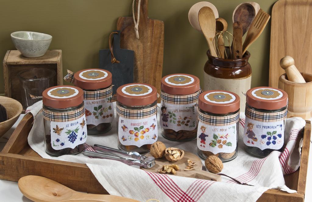 Étiquettes pots, Création Point de Croix n°098