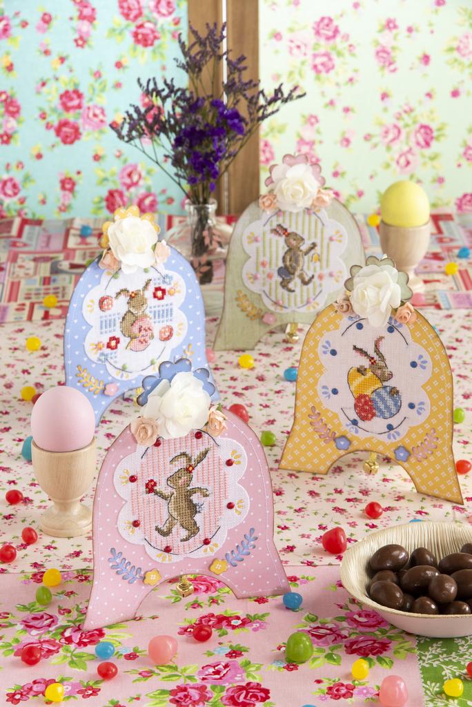 Lapins de Pâques, Création Point de Croix n°099