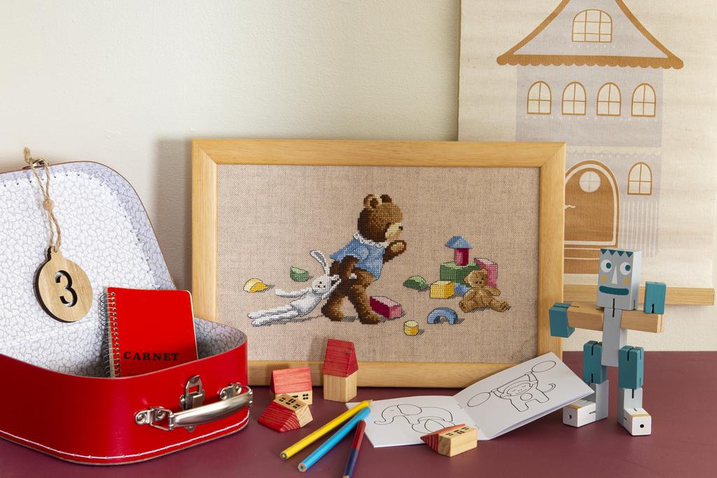 L’ourson et le lapin, Création Point de Croix n°102