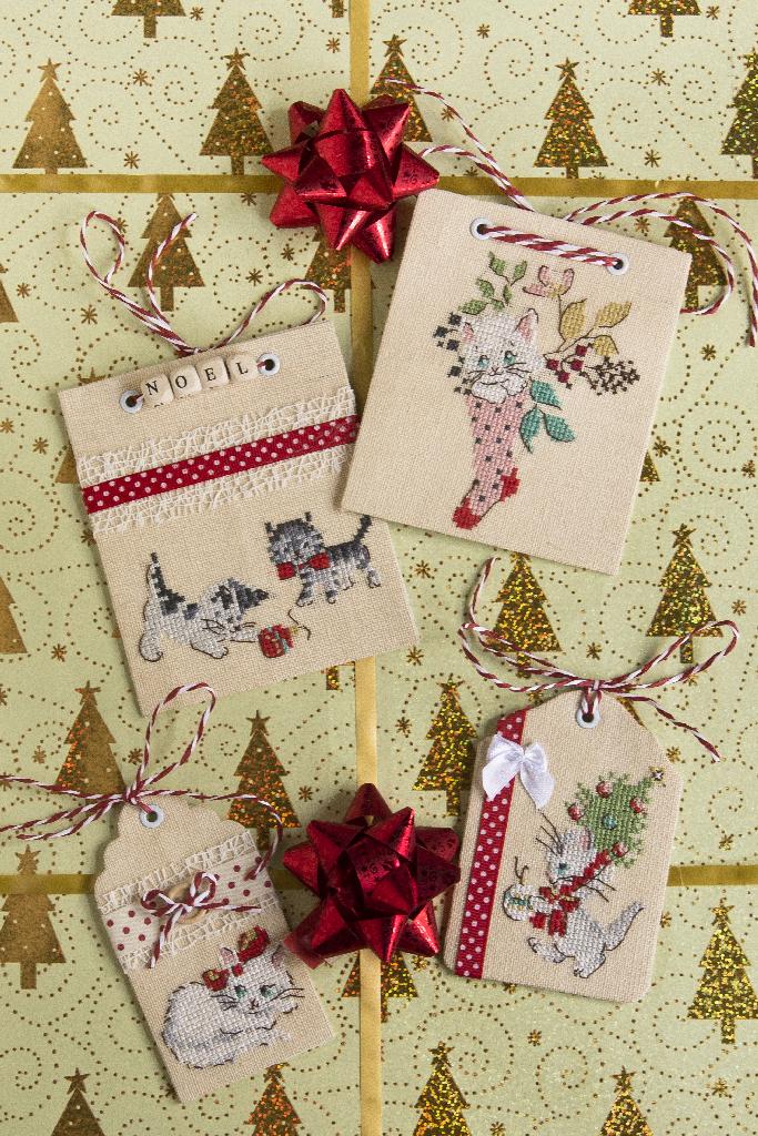 Étiquettes cadeaux « Chatons » de Hélène Le Berre, Création Point de Croix n°103