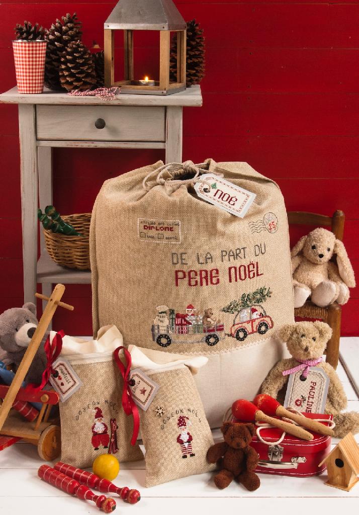 La hotte du Père Noël, Création Point de Croix n°103