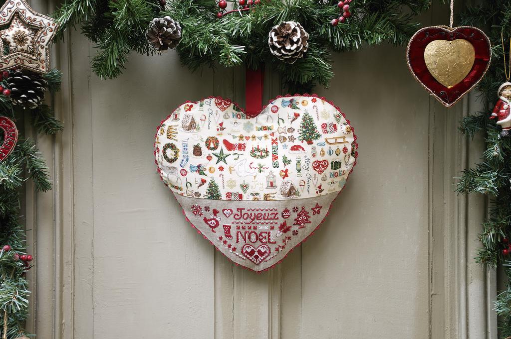 Un cœur à ma porte de Véronique Enginger, Création Point de Croix n°034