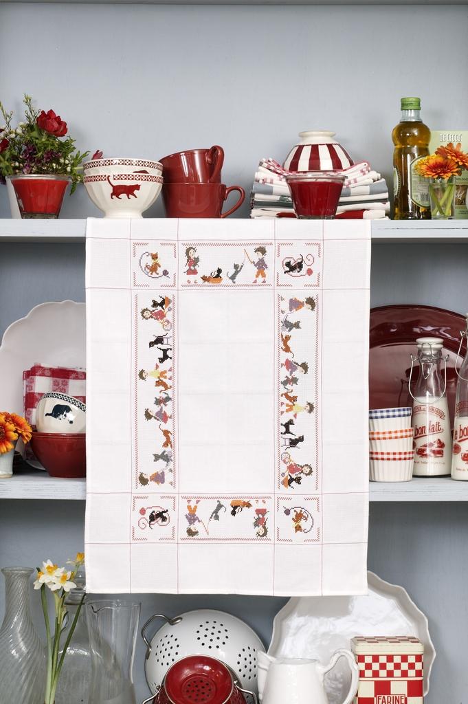 Torchon « Mistigris », Création Point de Croix n°037