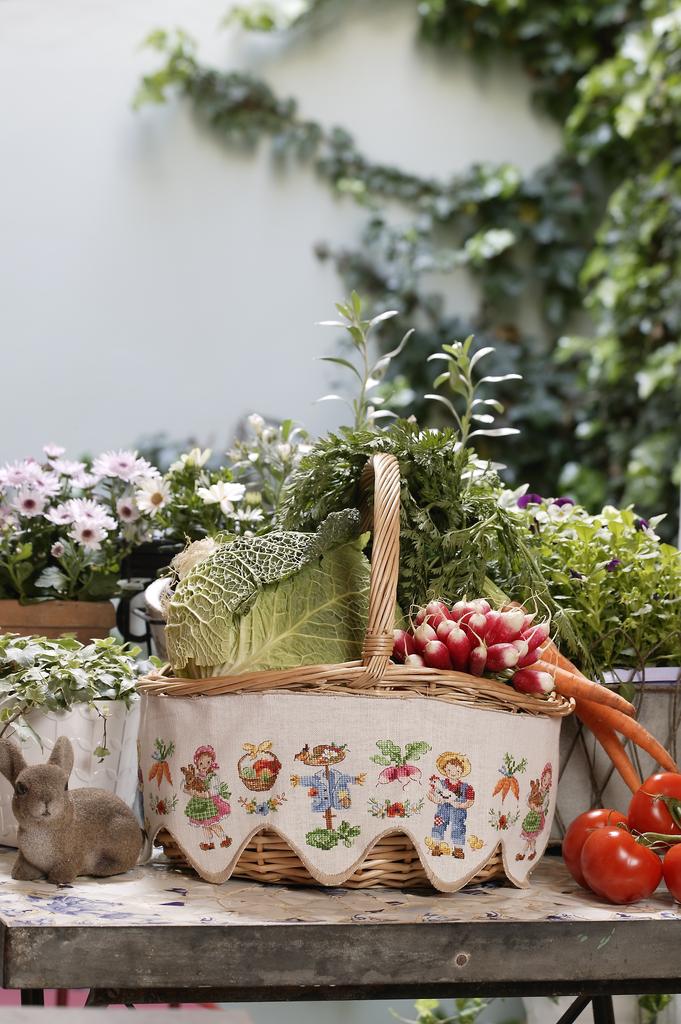 Mon petit panier du marche?, Création Point de Croix n°039