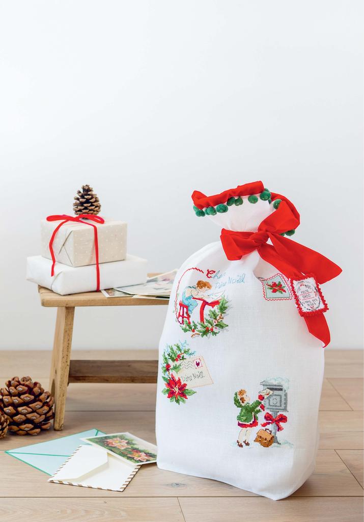 Sac du Père Noël de Véronique Enginger, Création Point de Croix n°061