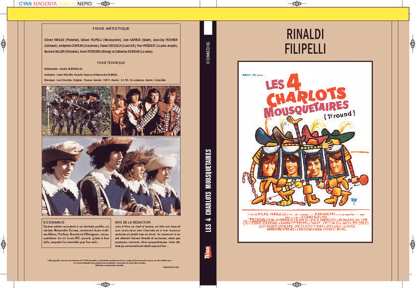 LES 4 CHARLOTS MOUSQUETAIRES